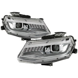 Spyder Chevy Camaro 16-18 (Do Not Fit Halogen) Projector Headlights Chrome PRO-YD-CCAM16HIDSI-SEQ-C