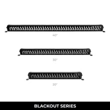 Load image into Gallery viewer, Go Rhino Xplor Blackout Series Dbl Row LED Light Bar (Side/Track Mount) 40in. - Blk