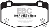 EBC 2015+ Ford Mustang (6th Gen) 5.2L (GT350) Shelby Redstuff Rear Brake Pads