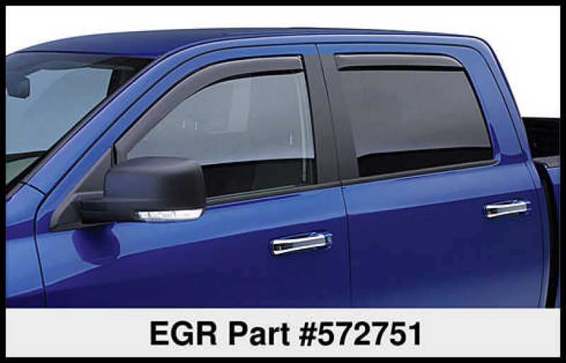 EGR 09+ Dodge Ram Pickup Crew Cab In-Channel Window Visors - Set of 4 (572751)