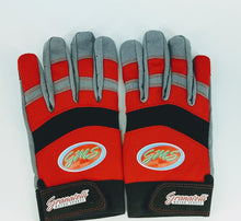 Load image into Gallery viewer, Granatelli Medium Mechanics Work Gloves - Red/Gray/Black