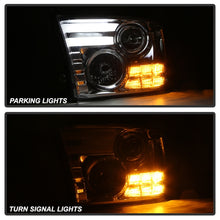 Load image into Gallery viewer, Spyder Dodge Ram 09-12 Projector Headlights Light Bar DRL Chrome PRO-YD-DR09-LBDRL-C