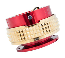 Load image into Gallery viewer, NRG Quick Release Kit - Pyramid Edition - Red Body / Chrome Gold Pyramid Ring