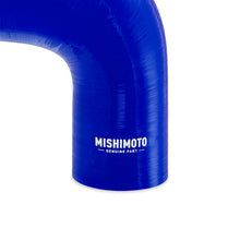 Load image into Gallery viewer, Mishimoto Silicone Reducer Coupler 90 Degree 3in to 3.25in - Blue