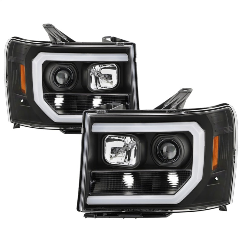 Spyder GMC Sierra 1500/2500/3500 07-13 Denali 08-13 LED Headlights Blk PRO-YD-GS07V2PL-BK