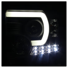 Load image into Gallery viewer, Spyder GMC Sierra 14-16 Projector Headlights Light Bar DRL Black PRO-YD-GS14-LBDRL-BK