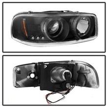 Load image into Gallery viewer, Spyder GMC Sierra 1500/2500/3500 99-06 Projector Headlights LED Halo LED Black PRO-YD-CDE00-HL-BK