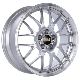 BBS RS-GT 19x8.5 5x112 ET32 Diamond Silver Center Diamond Cut Lip Wheel -82mm PFS/Clip Required