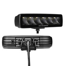 Load image into Gallery viewer, Go Rhino Xplor Blackout Series Sixline LED Flood Light Kit (Surface/Threaded Stud Mnt) - Blk (Pair)
