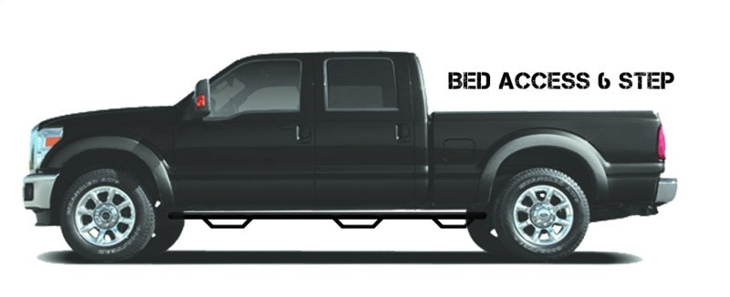 N-Fab Nerf Step 2017 Ford F-250/350 Crew Cab 8ft Bed - Gloss Black - Bed Access - DRW - 3in