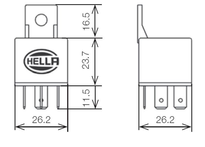 Hella RELAY MINI ISO 5P 12V SPST D87 DIO BKT