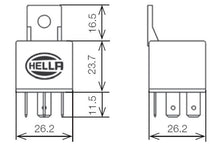 Load image into Gallery viewer, Hella RELAY MINI ISO 5P 12V SPST D87 DIO BKT