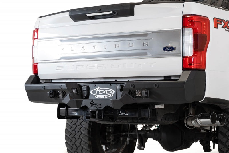 Addictive Desert Designs 17-20 Ford Super Duty Bomber HD Rear Bumper w/ Mounts For Cube Lights