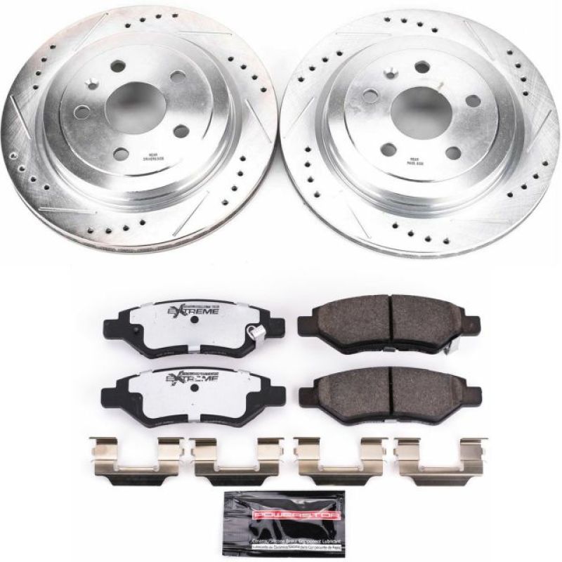 Power Stop 08-14 Cadillac CTS Rear Z26 Street Warrior Brake Kit