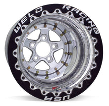 Load image into Gallery viewer, Weld Alumastar 2.0 15x12 / 5x4.75 BP / 5in. BS Polished Wheel - Black Single Bead Lock MT