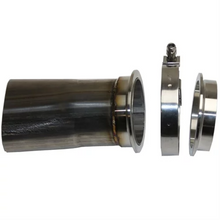 Load image into Gallery viewer, Granatelli 3in Round to 3in Oval Exhaust Pipe Adapter w/V-Band Connection