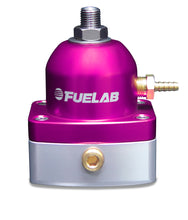 Load image into Gallery viewer, Fuelab 545 EFI Adjustable Mini FPR In-Line 25-90 PSI (1) -6AN In (1) -6AN Return - Purple