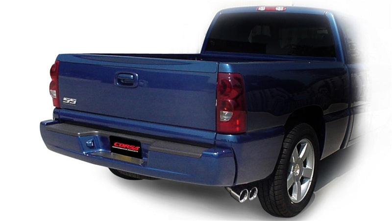 Corsa 2003-2007 Chevrolet Silverado Short Bed SS 6.0L V8 Polished Sport Cat-Back Exhaust