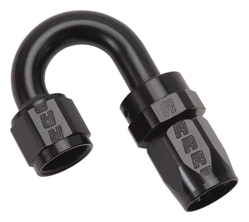 Russell Performance -10 AN Black 180 Degree Full Flow Swivel Hose End