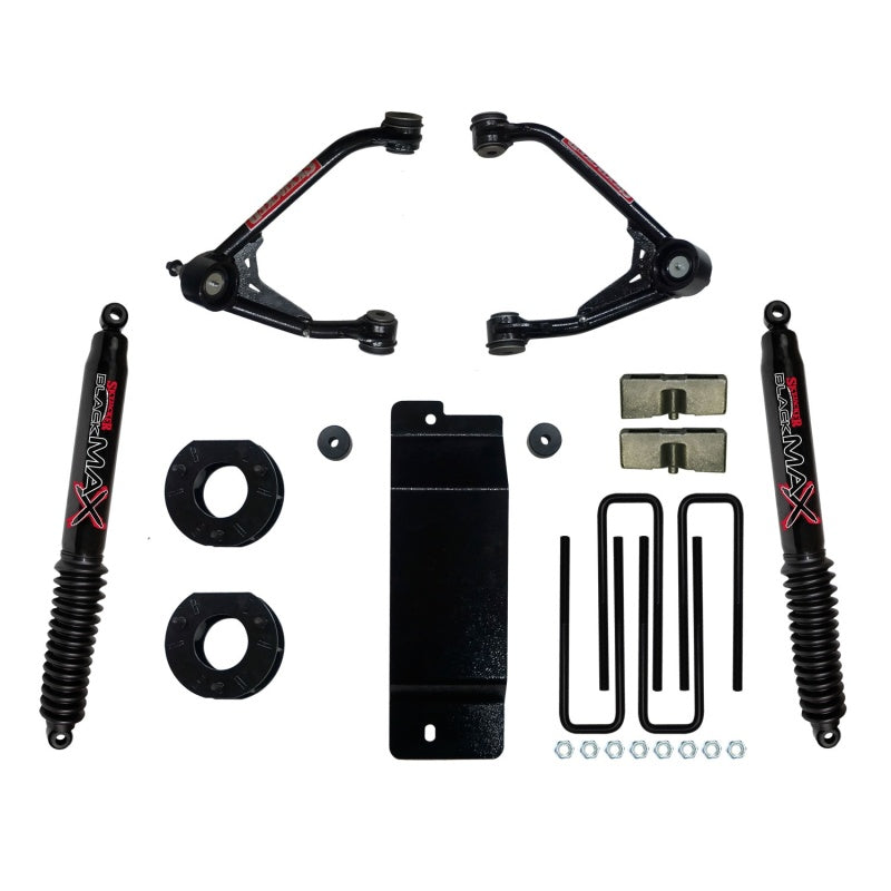 Skyjacker 2007-2013 GM 1500 4WD 3.5-4in UCA Lift Kit w/Rear Black Max B8500 Shocks