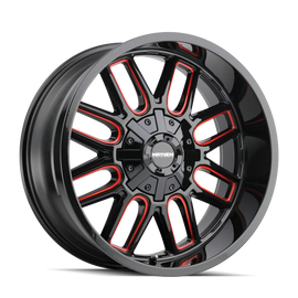 Mayhem 8107 Cogent 22x10 / 6x135 BP / -19mm Offset / 106mm Hub Black w/ Prism Red Wheel