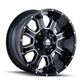 Mayhem 8103 Fierce 20x10 / 6x135 BP / -19mm Offset / 106mm Hub Black w/ Milled Spokes Wheel