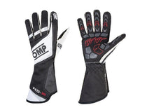 Load image into Gallery viewer, OMP KS-1R Gloves Black/White/Silver - Size Xs