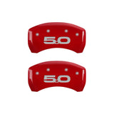 MGP Rear set 2 Caliper Covers Engraved Rear 2015/50 Red finish silver ch