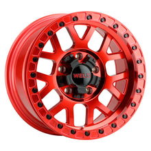 Load image into Gallery viewer, Weld Off-Road W905 17X9 Cinch Beadlock 6X135 6X139.7 ET-12 BS4.50 Candy Red / Red Ring 106.1