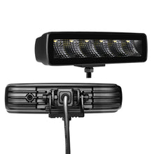 Load image into Gallery viewer, Go Rhino Xplor Blackout Series Sixline LED Flood Light Kit (Surface/Threaded Stud Mnt) - Blk (Pair)