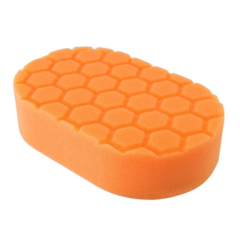 Chemical Guys Hex-Logic Medium Cutting Hand Applicator Pad - Orange - 3in x 6in x 1in