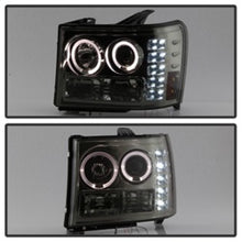 Load image into Gallery viewer, Spyder GMC Sierra 1500/2500/3500 07-13 Projector Headlights LED Halo- LED Smoke PRO-YD-GS07-HL-SM