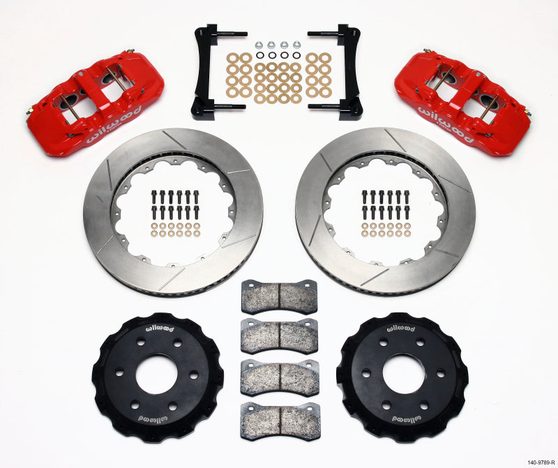 Wilwood AERO6 Front Truck Kit 14.25in Red 1999-2014 GM Truck/SUV 1500