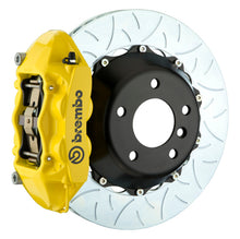 Load image into Gallery viewer, Brembo 91-94 964 Turbo/3.6 Turbo Rear GT BBK 4 Piston Cast 345x28 2pc Rotor Slotted Type3- Yellow