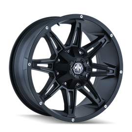 Mayhem 8090 Rampage 17x9 / 5x127 BP / 18mm Offset / 87mm Hub Matte Black Wheel