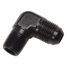 Load image into Gallery viewer, Russell Performance -6 AN to 1/8in NPT 90 Degree Flare to Pipe Adapter (Black)