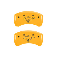 Load image into Gallery viewer, MGP Rear set 2 Caliper Covers Engraved Rear 2015/Bar &amp; Pony Yellow finish black ch