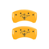 MGP Rear set 2 Caliper Covers Engraved Rear GT500 Shelby & Cobra Yellow finish black ch