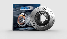 Load image into Gallery viewer, SHW 15-19 Ford Mustang GT350 5.2L (Up to 2/4/2019) Rear Cross-Drilled LW Brake Rotor (FR3Z2C026C)
