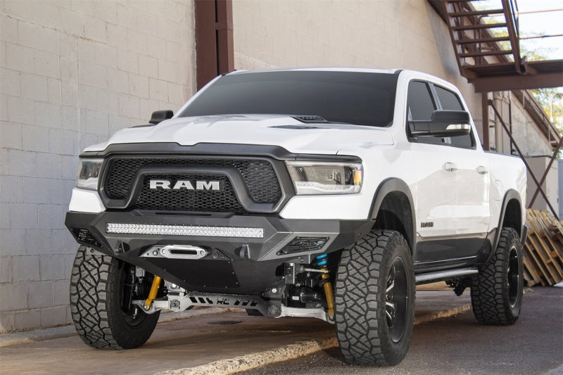 Addictive Desert Designs 2019 Ram Rebel 1500 Stealth Fighter Fr Bumper w/Winch&Parking Sensor Mounts