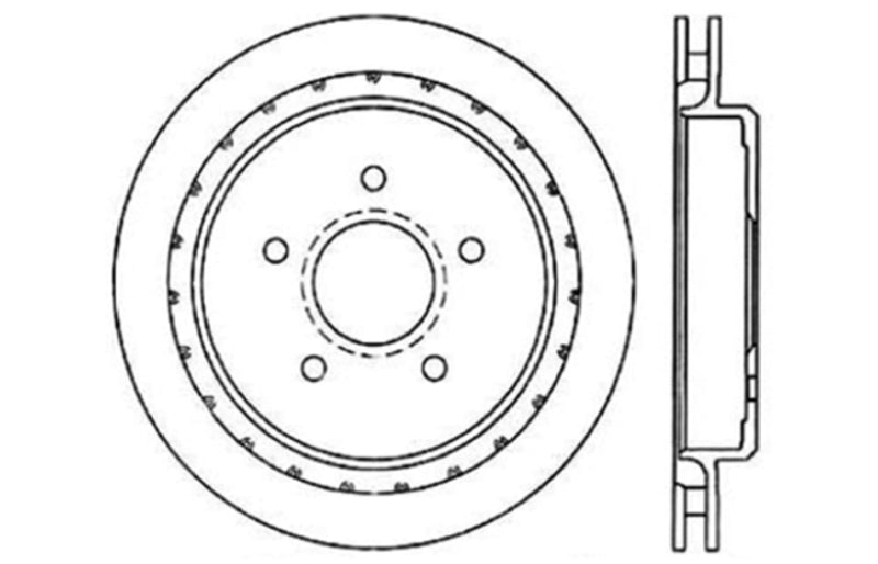 StopTech 97-10 Chevy Corvette Slotted & Drilled Rear Left Rotor