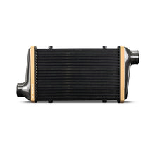 Load image into Gallery viewer, Mishimoto Universal Carbon Fiber Intercooler - Gloss Tanks - 450mm Gold Core - C-Flow - BK V-Band