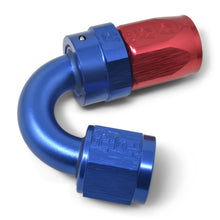 Load image into Gallery viewer, Russell Performance -6 AN Red/Blue 150 Degree Full Flow Swivel Hose End (With 9/16in Radius)