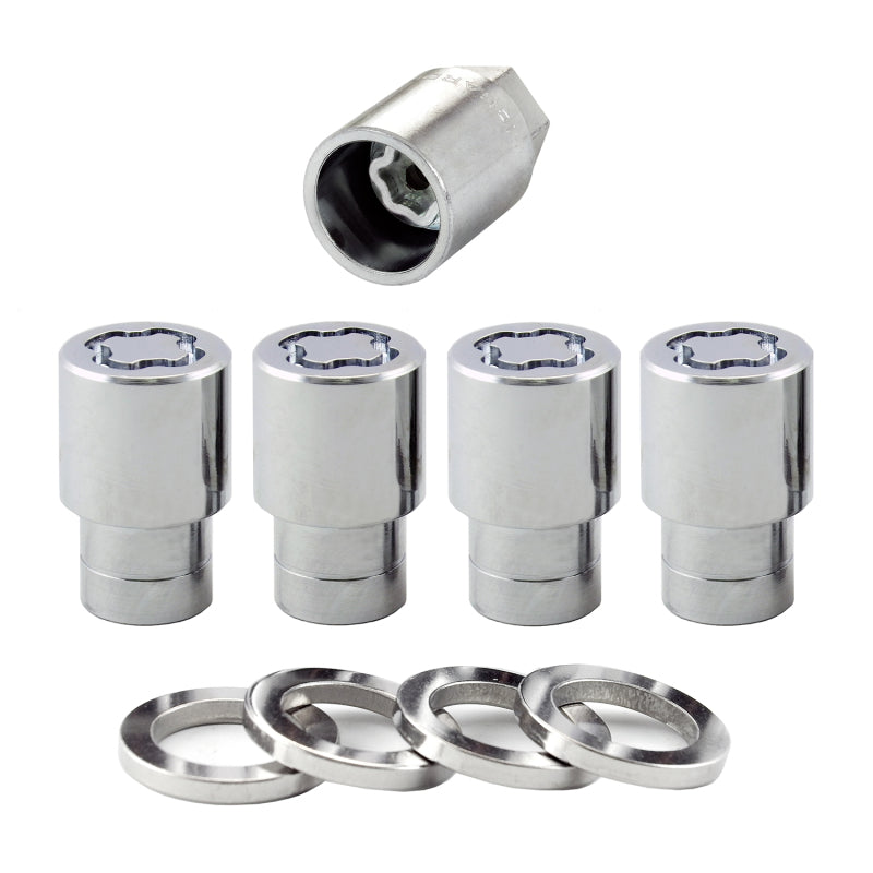 McGard Wheel Lock Nut Set - 4pk. (Reg. Shank Seat) M12X1.25 / 13/16 Hex / 1.38in. Length - Chrome