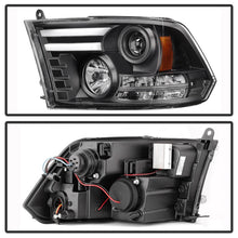 Load image into Gallery viewer, Spyder Dodge Ram 09-12 Projector Headlights Light Bar DRL Black PRO-YD-DR09-LBDRL-BK