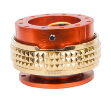 Load image into Gallery viewer, NRG Quick Release Kit - Pyramid Edition - Orange Body / Chrome Gold Pyramid Ring