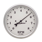 Autometer 5 inch 8000rpm In-Dash Old Tyme Tachometer - White