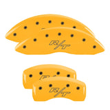 MGP 4 Caliper Covers Engraved Front & Rear MGP Yellow Finish Black Char 2001 Chevrolet Corvette