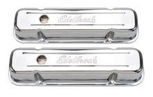 Load image into Gallery viewer, Edelbrock Valve Cover Signature Series Pontiac 1962-1979 301-455 CI V8 Tall Chrome