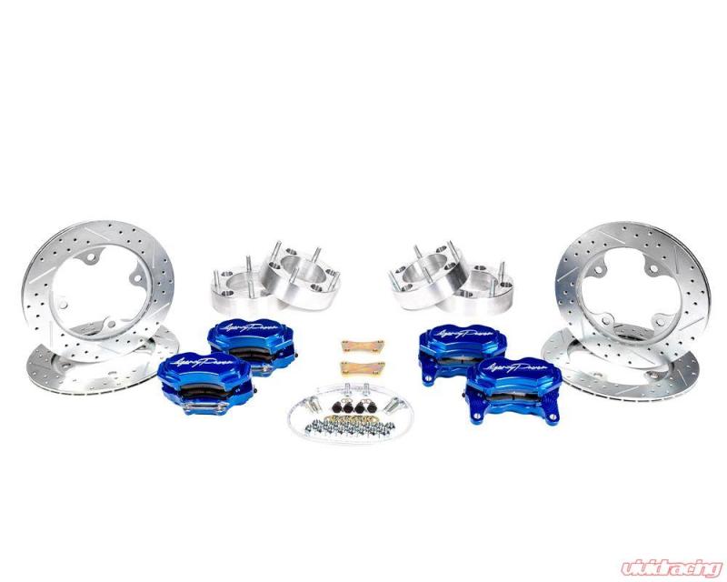 Agency Power Big Brake Kit Front and Rear Blue Ice Polaris RZR Turbo 14-18